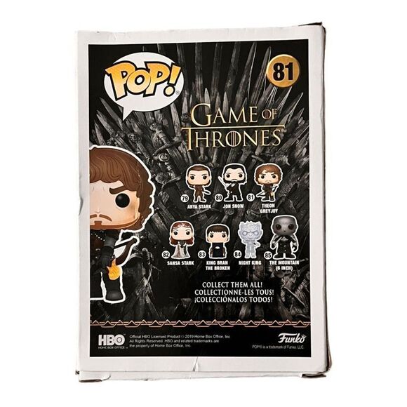 New Funko POP! Game of Thrones Vinyl Figure Theon Greyjoy with Flaming Bow #81 - Picture 3 of 7